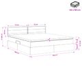 vidaXL Postel s úložným prostorem a matrací Tmavosivá 140 x 190 cm