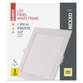 LED vstavané svietidlo NEXXO, štvorec, biely, 12W, teplá biela