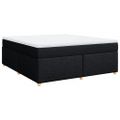 vidaXL Posteľný rám boxspring s matracom čierny 180x200 cm látka
