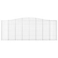 vidaXL Oblúkové gabionové koše 20 ks 400x30x140/160 cm pozink. železo