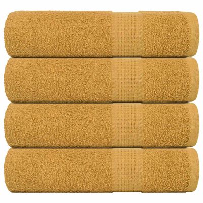 vidaXL Utierky na ruky FROGN 4 ks zlaté 50x100 cm 360 g/m²