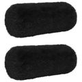 vidaXL Poťah na podložku 2 pcs HEERLEN Čierna Ø 15 x 40 cm PV fleece