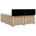 vidaXL Boxspring posteľ s matracom kapučínová 200x200 cm umelá koža