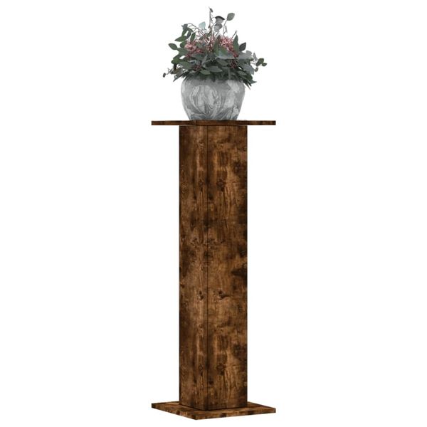 vidaXL Stojany na rastliny 2 ks dymový dub 30x30x95cm kompozitné drevo
