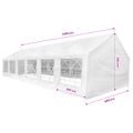 vidaXL Tkanina stanu bez rámu Biely 12 x 6 m PE