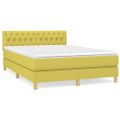 vidaXL Boxspring posteľ s matracom zelená 140x190 cm látka