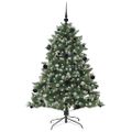 vidaXL Umelý vianočný stromček Zelená 150 cm PVC, plast a oceľ