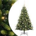 vidaXL Umelý vianočný stromček s kĺbmi 150 LED Zelená 120 cm PVC a PE