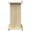vidaXL Rečnícky pult kolieska zásuvka dub sonoma 55x55x107cm kom.drevo