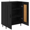 vidaXL Servírovacia skriňa Čierny dub 69,5 x 34 x 90 cm