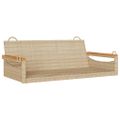 vidaXL Hojdacia lavica čierna 109x62x40 cm polyratan