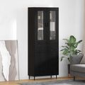 vidaXL Highboard 2 ks Čierny dub 69,5 x 34 x 180 cm Kompozitné drevo