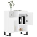 vidaXL Komoda biela 60x35x70 cm spracované drevo