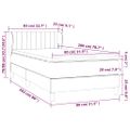 vidaXL Posteľný rám boxsping s matracom zelený 80x200 cm látka