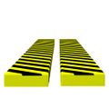 vidaXL Chrániče hrán 2 ks žlto-čierne 6x2x101,5 cm PU