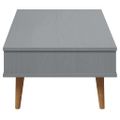 vidaXL Konferenčný stolík MOLDE, sivý 100x55x31 cm, borovicový masív