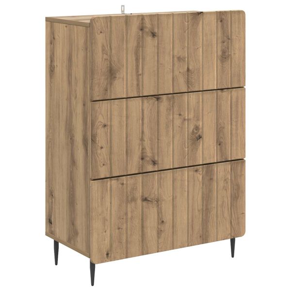 vidaXL Zásuvkový kabinet Dub artisan 66 x 34,5 x 92 cm