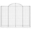 vidaXL Oblúkové gabionové koše 5 ks 200x50x140/160 cm pozink. železo