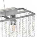 vidaXL Stropná lampa s krištáľovými korálkami strieborná 104 cm E14