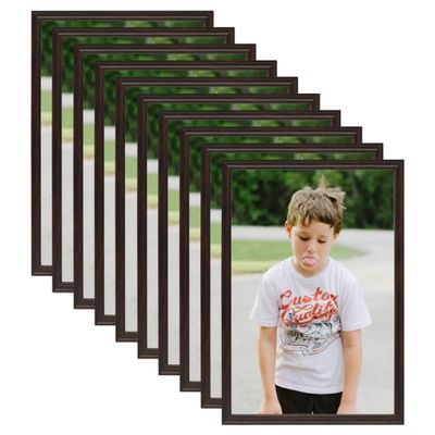 vidaXL Fotorámiky na stôl, koláž 10 ks, čierne 15x21 cm, MDF