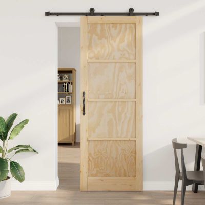 vidaXL Posuvné dvere ORKDAL Prírodná 83 x 232 cm Borovicový masív