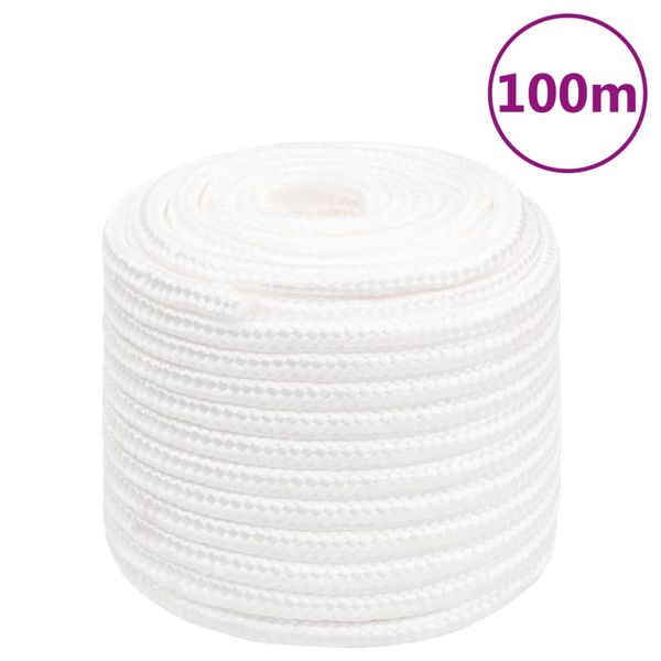 vidaXL Lodné lano biele 18 mm 100 m polypropylén