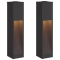 vidaXL Solárna LED chodníková lampa 2 ks Teplá biela 18 x 18 x 80 cm