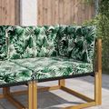 vidaXL Vankúš na vonkajšiu pohovku Polyester Vzor s listami
