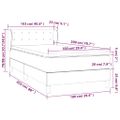 vidaXL Boxspring posteľ s matracom zelená 100x200 cm látka