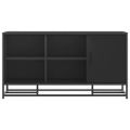 vidaXL Lavica na topánky čierna 100x40x53,5cm kompozitné drevo+kov