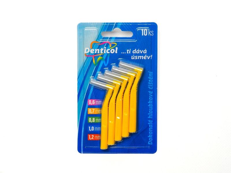 Denticol Z01 veľ. 0,7mm, medzizubná kefka zahnutá, 10 + 10ks
