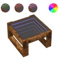 vidaXL Konferenčný stolík s nekonečnými LED dymový dub 50x53x30 cm