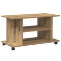 vidaXL TV skrinka s kolieskami farba dub artisan 80x40x45 cm