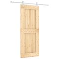 vidaXL Posuvné dvere 85 x 210 cm Masívne borovicové drevo (neupravené)