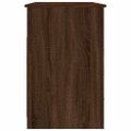 vidaXL Stolík so zásuvkami hnedý dub 102x50x76 cm spracované drevo