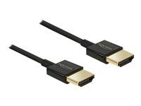 Kábel HDMI s ethernetom - HDMI s kolíkmi (samec) do HDMI s kolíkmi (samec) - 1 m - trojnásobne tienený - čierna - podporuje 4K