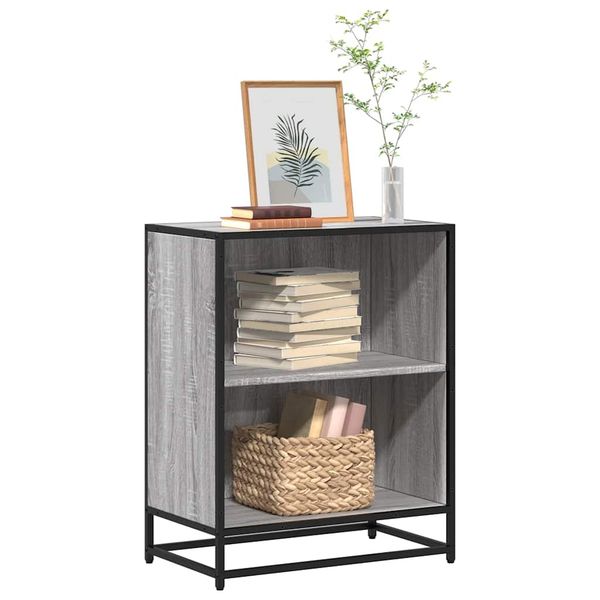 vidaXL Knižnica sivý dub sonoma 60x35x76 cm kompozitné drevo