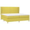 vidaXL Boxspring posteľ s matracom zelená 200x200 cm látka