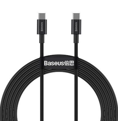 kábel Baseus Superior PD USB-typ C - USB-typ C 100W 2.0m, čierny