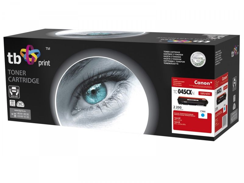 Toner TB kompatibilný s Canon TC-045CXN, Cyan, 2200, new