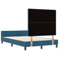 vidaXL Posteľ s pružinovým rámom Tmavomodrá 120 x 190 cm Zamat