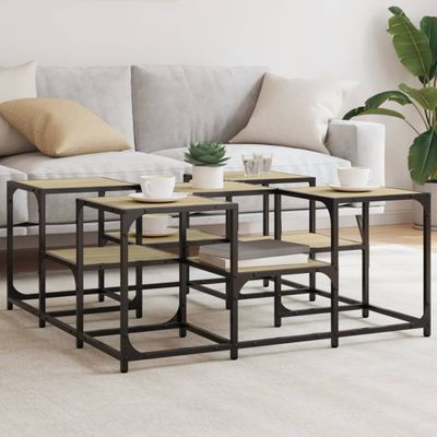 vidaXL Konferenčný stolík dub sonoma 91x91x40 cm kompozitné drevo