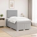 vidaXL Posteľ boxspring s matracom Svetlosivá 120 x 200 cm Látka