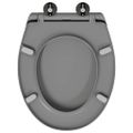vidaXL WC sedadlo Sivá 47 x 37 x 4 cm Duroplast