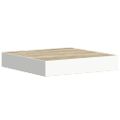 vidaXL Plávajúca nástenná polica dub a biela 23x23,5x3,8 cm MDF