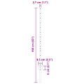 vidaXL Zabudovaný plotový stĺpik 5 ks Zelená 160 cm