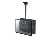 Držiak - plný pohyb - pre 2 LCD displeje - čierna - veľkosť obrazovky: 32"-60" - stropná montáž