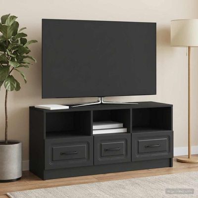 vidaXL TV skrinka Čierna 102 x 34,5 x 47 cm Kompozitné drevo