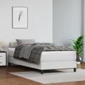 vidaXL Matrac s taštičkovými pružinami stredná tvrdosť biely 120x190x20 cm umelá koža