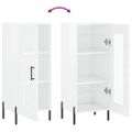 vidaXL Komoda lesklá biela 34,5x34x90 cm spracované drevo